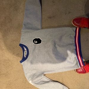 A bathing ape gray crewneck